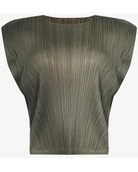 Pleats Please Issey Miyake - Basic Pleated Knitted Top - Lyst