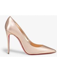 Christian Louboutin - Kate 100 Pointed-toe Leather Heeled Courts - Lyst