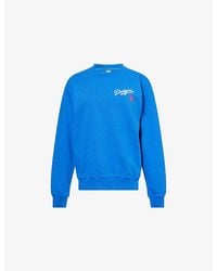 Sporty & Rich - Dodgers Serif Round-Neck Cotton-Jersey Sweatshirt - Lyst