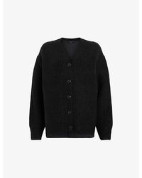 AllSaints - Hopper Quilted-panel Stretch-knit Cardigan - Lyst