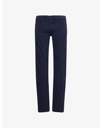 7 For All Mankind - Slimmy Tapered-Leg Stretch-Cotton Blend Trousers - Lyst