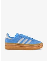 adidas - Burst Metali Gazelle Bold Logo-Print Suede Low-Top Trainers - Lyst