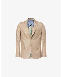 Paul Smith - Single-Breasted Buggy-Lined Linen And Wool-Blend Blazer - Lyst