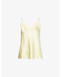 Veronica Beard - Johanan Lace-Trim Stretch-Silk Camisole Top - Lyst