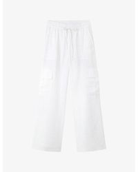 The White Company - The Company Utility Wide-leg Mid-rise Linen Trousers - Lyst
