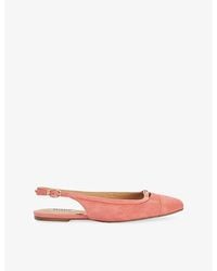 Dune - Hanna Suede Slingback Flats - Lyst