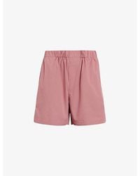 AllSaints - Karina Relaxed-fit High-rise Organic-cotton Shorts - Lyst