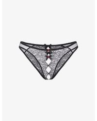 Agent Provocateur - Lorna Panelled-lace And Mesh Brief - Lyst