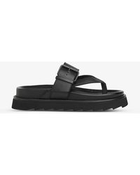 Whistles - Sutton Toe-post Buckle Leather Sandals - Lyst
