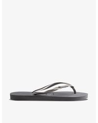 Havaianas - Slim Metallic Rubber Flip-Flops - Lyst