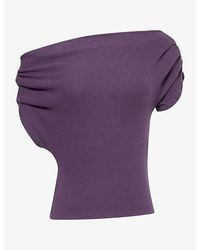 Reformation - Iris Draped Knitted Top - Lyst