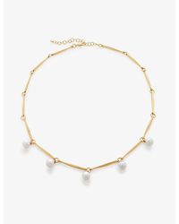 Monica Vinader - Nura 18ct -plated Vermeil Recycled Sterling-silver And Fresh-water Pearl Necklace - Lyst