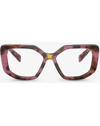 Prada - Pr A04v Irregular-frame Tortoiseshell Acetate Optical Glasses - Lyst