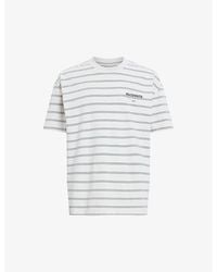 AllSaints - Underground Striped Over-sized Organic-cotton T-shirt X - Lyst