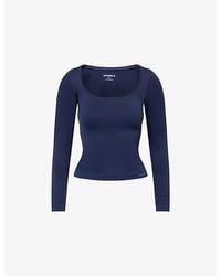 ADANOLA - Classic Seamless Long-Sleeve Workout Top - Lyst