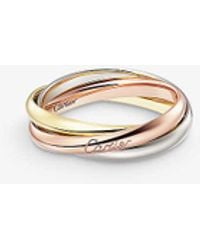 Cartier - Trinity Small 18Ct- - And Rose- Ring - Lyst
