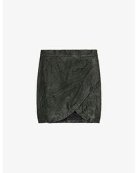 Zadig & Voltaire - Julipe Crinkled Leather Mini-skirt - Lyst