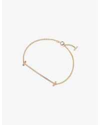 Tiffany & Co. - Tiffany T Smile 18Ct- And Diamond Bracelet - Lyst