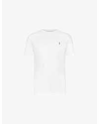 AllSaints - Brace Logo-Embroidered Cotton-Jersey T-Shirt - Lyst
