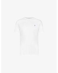 AllSaints - Brace Logo-Embroidered Cotton-Jersey T-Shirt - Lyst