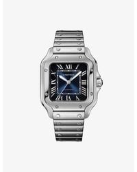 Cartier - Crwssa0073 Santos-Dumont Medium Model Stainless-Steel Automatic Watch - Lyst