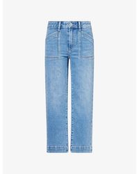 PAIGE - Quincy Ankle Cotton Denim Jeans - Lyst
