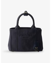 Prada - Jardinière Mini Cotton-Canvas Top-Handle Bag - Lyst
