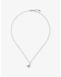 Missoma - Curly Molten Mini Initial W-Plated Sterling- Necklace - Lyst