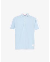 Thom Browne - Brand-patch Cotton Polo Shirt X - Lyst