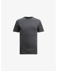 AllSaints - Brace Logo-Embroidered Cotton-Jersey T-Shirt - Lyst