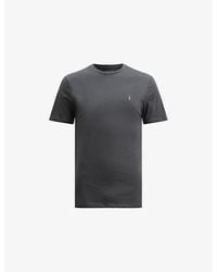 AllSaints - Brace Logo-Embroidered Cotton-Jersey T-Shirt - Lyst