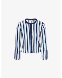 Jonathan Simkhai - Iris Striped Knitted Jacket - Lyst