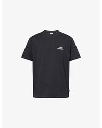 Les Deux - Exhibition Brand-Print Cotton T-Shirt - Lyst