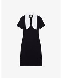 Claudie Pierlot - Tie-neck Slim-fit Woven Mini Dress - Lyst