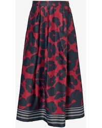 Dries Van Noten - Soni Floral-print Cotton-blend Midi Skirt - Lyst