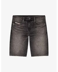 DIESEL - Faded-wash Slim-fit Denim Shorts 8 - Lyst