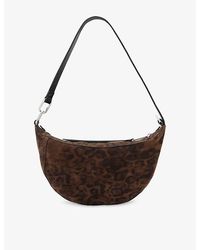 AllSaints - Luna Leppo Suede Shoulder Bag - Lyst