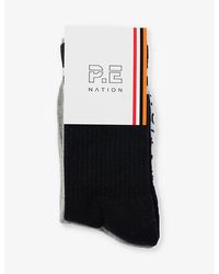P.E Nation - Marathon Logo-print Pack Of Two Stretch-cotton Blend Socks - Lyst
