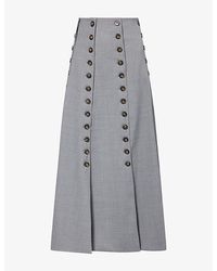 A.W.A.K.E. MODE - Multi-Panel Button Woven Maxi Skirt - Lyst