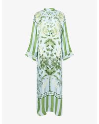 VERANDAH - Silk Kaftan Maxi Dress - Lyst