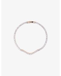 Maje - Cascade-Plated Brass And Rhinestone Necklace - Lyst