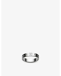 Gucci - Icon 18ct White-gold And 0.15ct Diamond Ring - Lyst