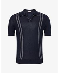 Orlebar Brown - Horton Contrast-Stripe Silk-Blend Polo Shirt - Lyst