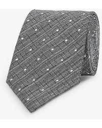 Emporio Armani - Branded-pattern Silk Tie - Lyst