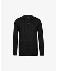 AllSaints - Mode Zipped Merino-Wool Hoody - Lyst