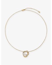 Monica Vinader - Nura Pavé Wrap 18Ct Vermeil And Lab-Grown Diamond Necklace - Lyst