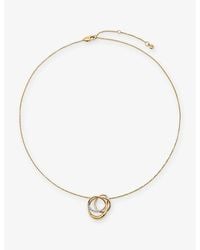 Monica Vinader - Nura Pavé Wrap 18Ct Vermeil And Lab-Grown Diamond Necklace - Lyst