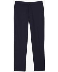 Sandro - Unstructured Mid-rise Slim-fit Straight-leg Stretch-woven Trousers Xx - Lyst