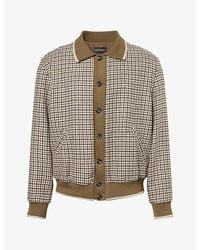 Emporio Armani - Tweed Wool Bomber Jacket - Lyst