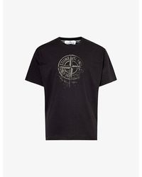 Stone Island - Compass Graphic-print Cotton-jersey T-shirt - Lyst